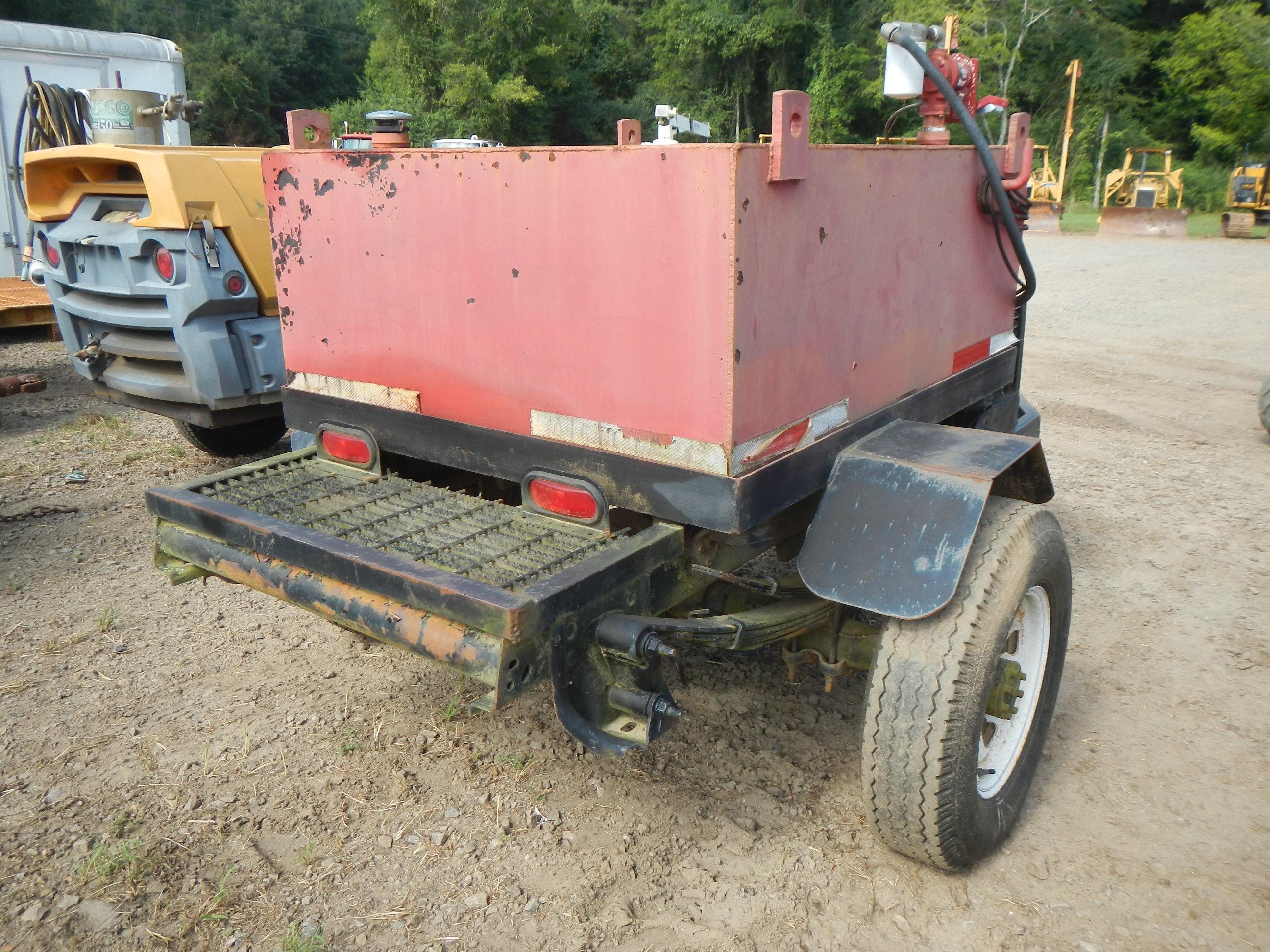 FUEL TRAILER,  SINGLE AXLE, 250-GALLON, FILL-RITE 15=GPM 12-V PUMP