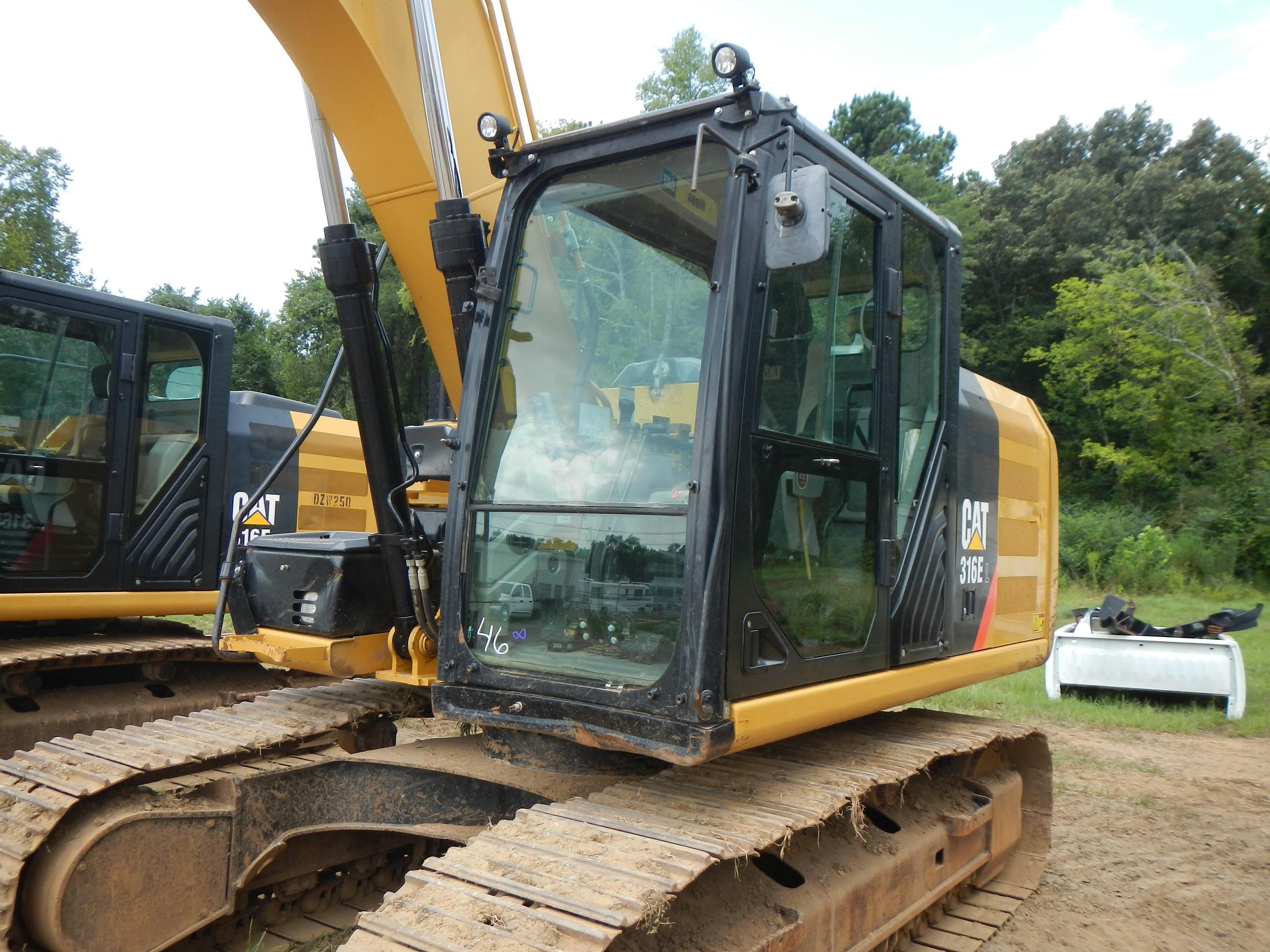 2013 CATERPILLAR 316 EL HYDRAULIC EXCAVATOR, 4433 HOURS  CAB, AC, HEAT, REA