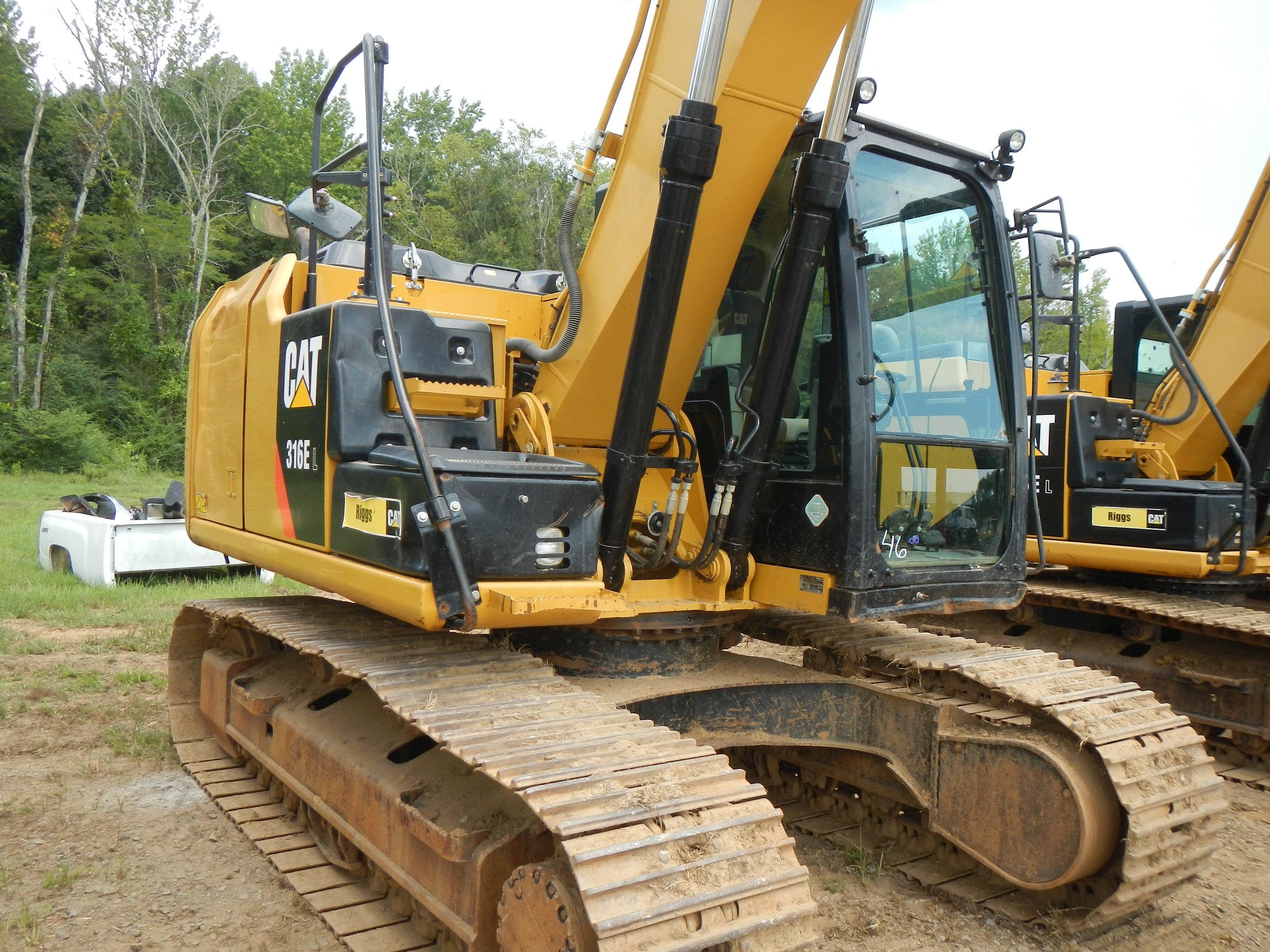 2013 CATERPILLAR 316 EL HYDRAULIC EXCAVATOR, 4433 HOURS  CAB, AC, HEAT, REA