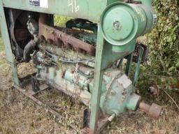 JOHN DEERE POWER UNIT,  6 CYLINDER DIESEL, TRAILER MOUNTED S# 170001, have