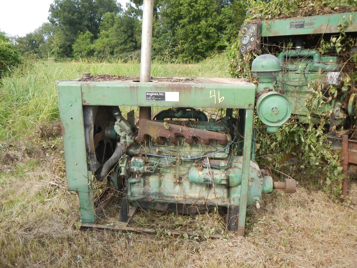 JOHN DEERE POWER UNIT,  6 CYLINDER DIESEL, TRAILER MOUNTED S# 170001, have