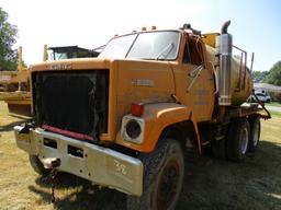 GMC BRIGADIER WATER TRUCK,  DETROIT DIESEL, 5 SPEED, TWIN SCREW, NON RUNNIN