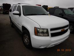 2007 CHEVROLET SUBURBAN SUV, 182K + mi,  V8 GAS, AUTOMATIC, PS, AC, S# 9038