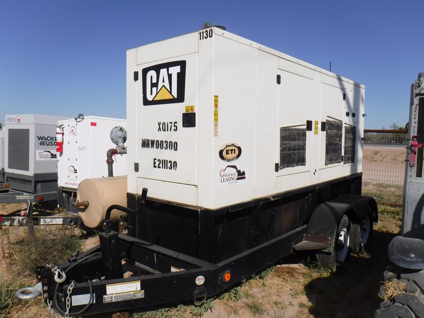 2011 CATERPILLAR XQ175-2 GENERATOR, 11,668+ hrs,  175-KW, CAT LC5 GENERATOR