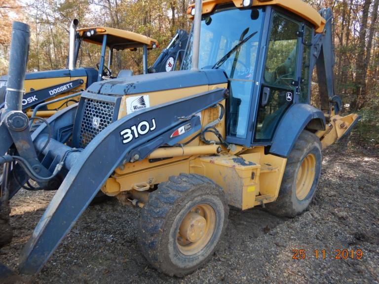 2010 JOHN DEERE 310J LOADER BACKHOE, 2770 HRS  4X4, ENCLOSED CAB, QUICK ATT