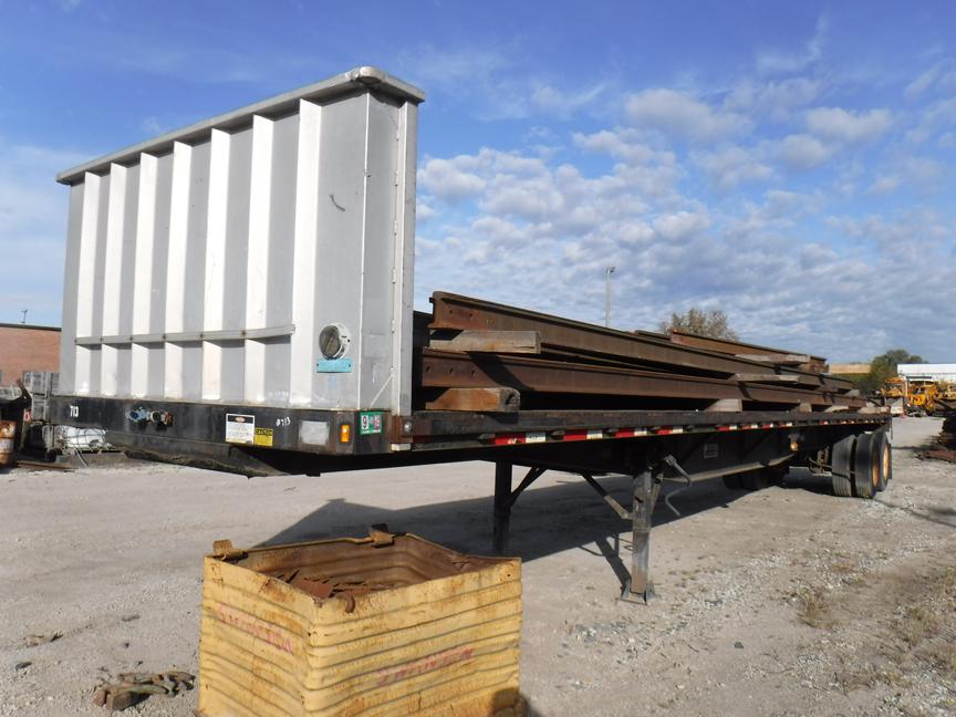 1997 FRUEHAUF FLATBED TRAILER,  SLIDING TANDEMS, SPRING RIDE, 24.5 TIRES ON