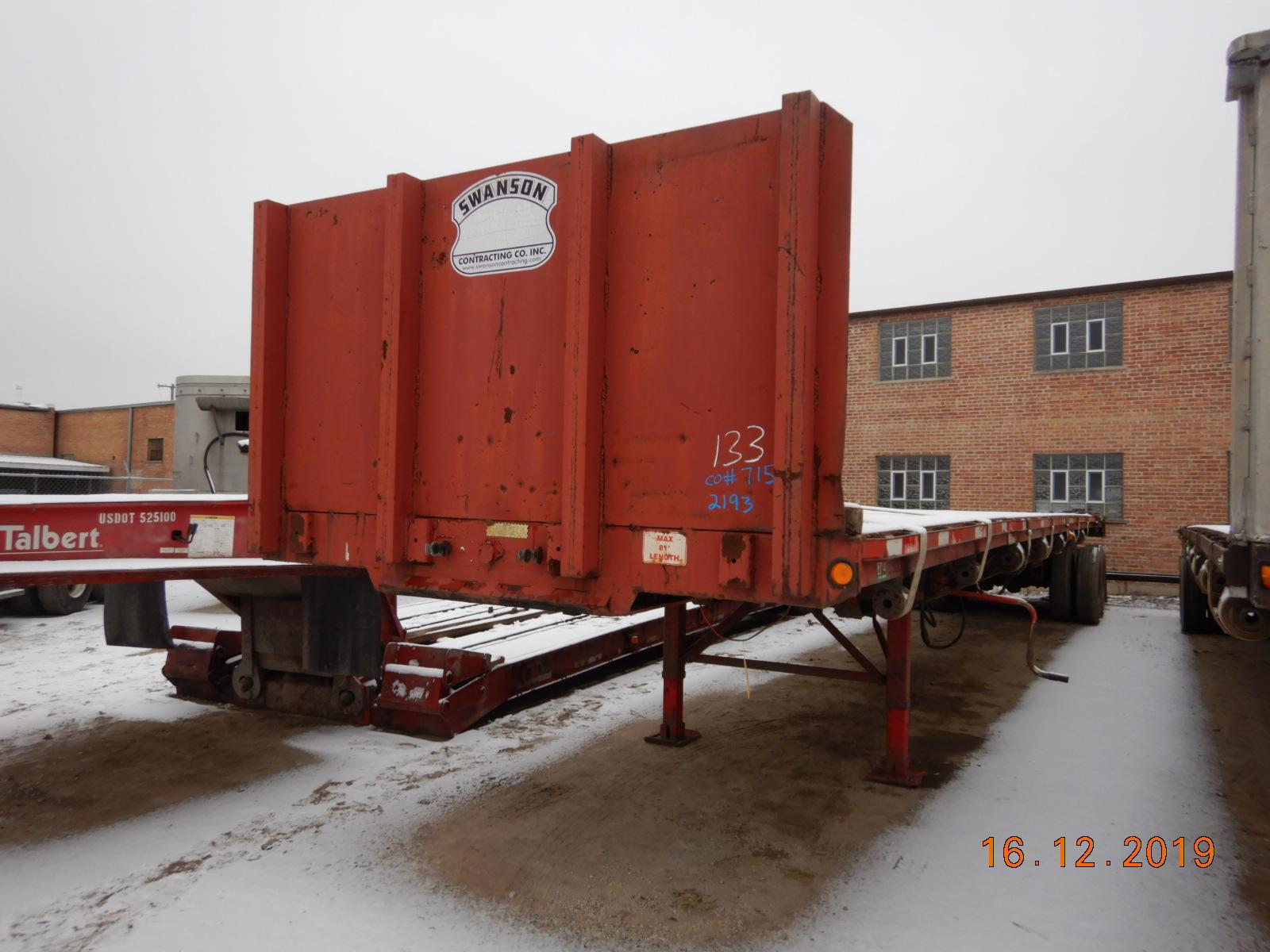 2001 FONTAINE STRETCH TRAILER,  SLIDING TANDEMS, RAYCO SUSPENSION, 11R24.5