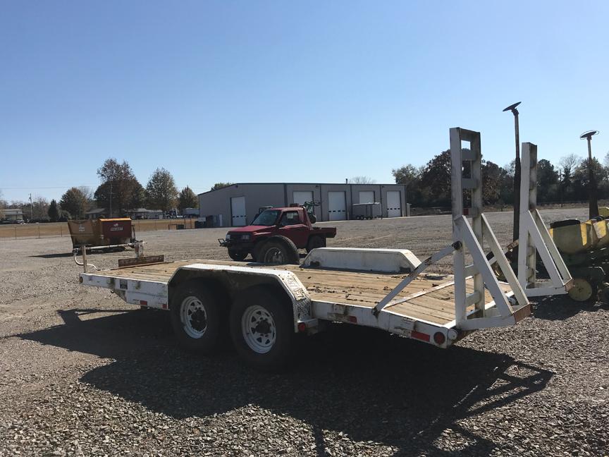 2008 PJ CAR HAULER TRAILER,  16', TANDEM 12,500LB AXLES, SPRING RIDE, FOLDI