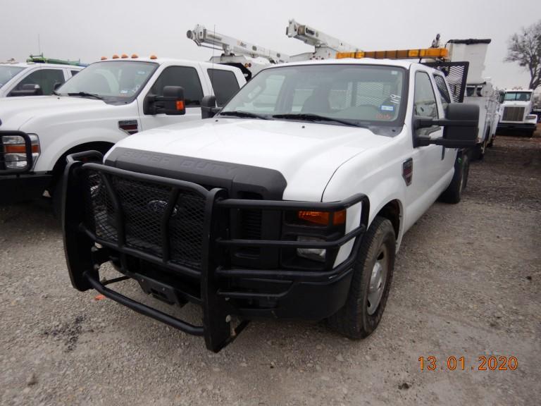 2009 FORD F250XL FLATBED PICKUP TRUCK, 80K+ MILES  CREW CAB, 6.4L POWERSTRO