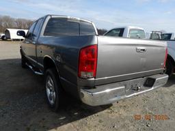 2005 DODGE RAM 1500 TRUCK, 235,000+ mi,  V8 GAS, AUTOMATIC, PS, AX S# 07940