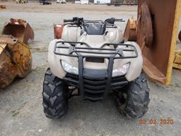 2008 HONDA RANCHER 420 ATV,  4 X 4 S# 01110