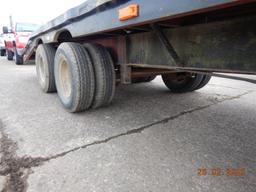 1987 GOOSENECK GOOSENECK TRAILER,  25 FT ON DECK, 5 FT DOVETAIL WITH RAMPS,