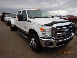 2011 FORD F350 DUALLY TRUCK,  CREW CAB, 4WD, POWERSTROKE DIESEL, AT, PS, AC
