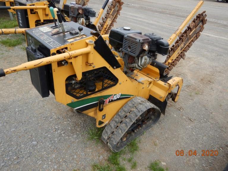 2013 VERMEER RTX 100 WALK BEHIND TRENCHER, N/A  RUBBER TRACKS, HONDA GAS EN