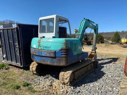 2005 IHI 55N MINI EXCAVATOR, 8622 HRS  CAB, PILOT CONTROLS, BACKFILL BLADE,