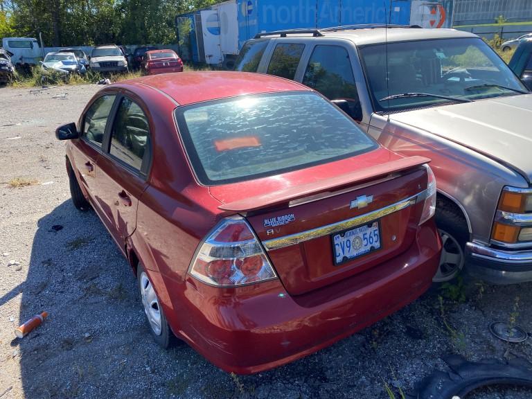 2008 CHEVROLET AVEO CAR,  GAS, AUTOMATIC (NO KEYS) S# KL1TD56638B111594