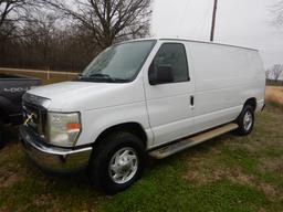 2009 FORD E-250 CARGO VAN, 67,212 mi.,  GAS, AUTOMATIC, PS, AC, S# 1FTNE24W