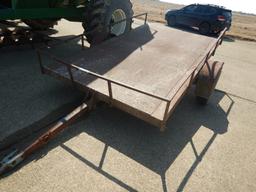 TRAILER  BUMPER PULL, 10FT, SINGLE AXLE, TILT BED, NO TITLE