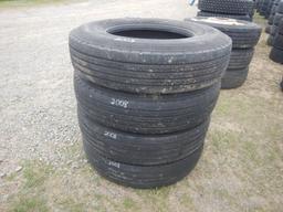 (4) ORIGINAL 11R22.5 TIRES