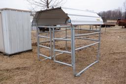 PORTABLE SHED,  6' X 6', WITH GATES