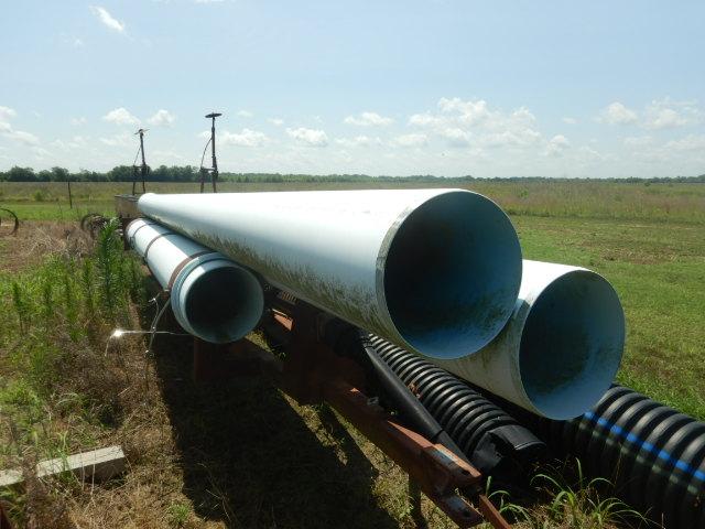 (2) PVC PIPES,  15" X 22'