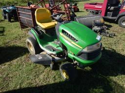 JOHN DEERE LA135 RIDING LAWN MOWER,  42"