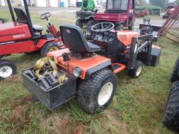 SIMPLICITY SUNSTART 20 YARD TRACTOR, 234 hours,  FRONT LOADER W/ SWEEPSTER