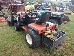 SIMPLICITY SUNSTART 20 YARD TRACTOR, 234 hours,  FRONT LOADER W/ SWEEPSTER