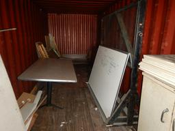 DESK, PAINT, TABLES, OFFICE DIVIDERS,  AND MISCELLANEOUS