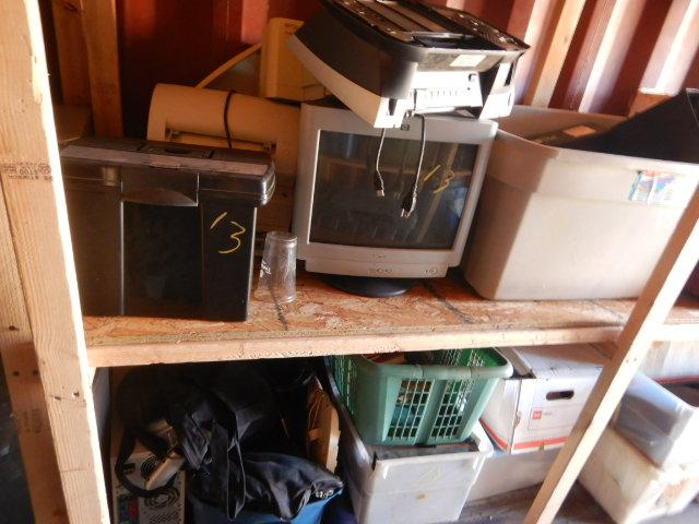 TOTES, SAFES, COMPUTERS, TV, FRENCH DRAIN  AND MISCELLANEOUS