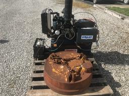 GENSCO 6 KW GENERATOR AND MAGNET  30" MAGNET, KUBOTA DIESEL GENERATOR, 124