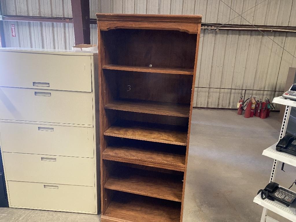 FILE CABINET AND BOOKSHELF