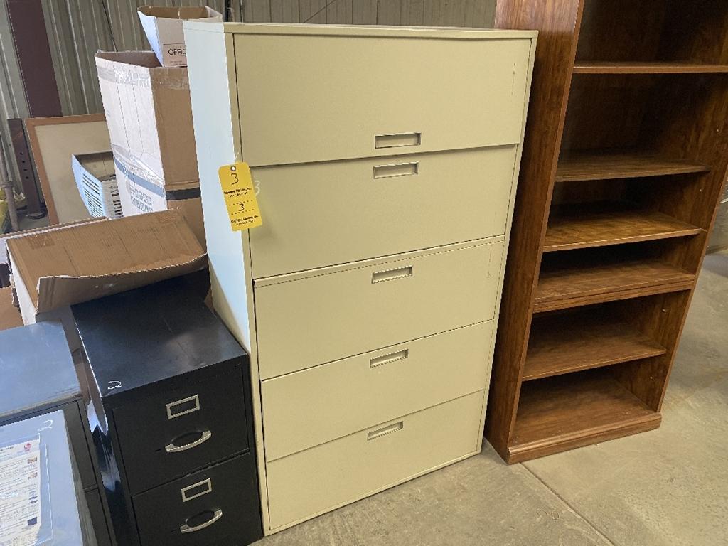 FILE CABINET AND BOOKSHELF