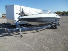 2009 CROWNLINE 185SS BOAT,  18'5" LONG, NO ENGINE, BOAT HAS TITLE, 2008 HER