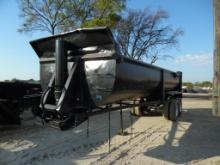 END DUMP TRAILER,  27', ROUND BOTTOM, TANDEM AXLE, SPRING RIDE, AS IS WHERE
