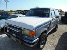 1987 FORD BRONCO SUV,  GAS, 4X4, UNKNOWN RUNNING CONDITION, AS IS WHERE IS