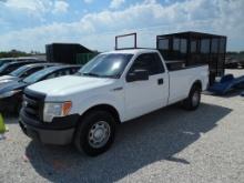 2014 FORD F150 PICKUP TRUCK, 180195 MILES,  REGULAR CAB, 2WD, GAS, A/T, A/C