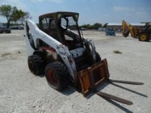BOBCAT S250 TIRE SKID STEER,  CANOPY, Q/C ATTACHMENT, AUXILIARY HYDRAULICS,