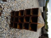 NEW SQUARE TUBING,  (15) 3", 1/4 THICKNESS, 109 TOTAL FEET, AS IS WHERE IS,