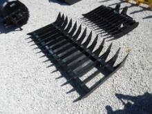 SKID STEER ATTACHMENT,  NEW, 70" ROOT RAKE, AS IS WHERE IS