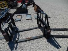 KIVEL SKID STEER ATTACHMENT,  NEW, 48" PALLET FORKS, AS IS WHERE IS