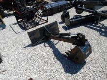 SKID STEER ATTACHMENT,  HYD BACKHOE W/13" BUCKET, AS IS WHERE IS