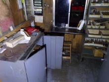 ROOM WITH CONTENTS OF  CABINETS, WELDING SUPPLIES, AIR HOSE SUPPLIES, ELECT