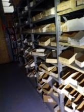 PARTS SHELVES WITH CONTENTS OF  PTO PARTS, AIR BRAKE PARTS, WIRE HARNESS, &