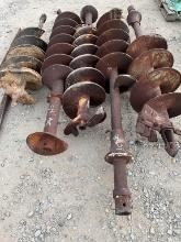 LOT OF AUGERS AND SHAFTS  FOR DIGGER TRUCK