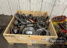 PALLET OF LOCK RINGS AND BIG SPANNER NUTS