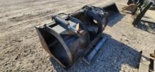SKID STEER ATTACHMENTS,  HYD SMOOTH GRAPPLE BUCKET, AS IS WHERE IS