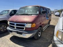 2000 DODGE RAM 1500 VAN,  V6 GAS, AUTO, PS, AC, S# 2B6HB11X6YK139739, TITLE