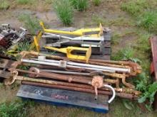 PALLET WITH TIE HANDLING HAND TOOLS  LOCATED ON BLACKMON YARD AT 425 BLACKM