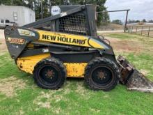 2007 NEW HOLLAND L180 SKID STEER LOADER, 2110 HRS  OROPS, AUX HYDRAULICS, Q